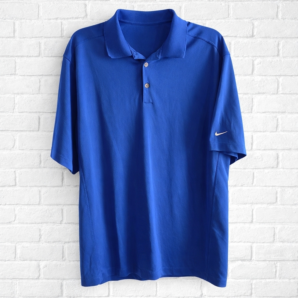 Nike Men's XXL Dri Fit Blue Performance Polo Golf Shirt Must Have - Picture 2 of 8